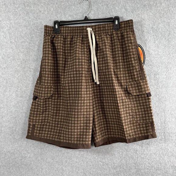 Swim Trunks 3 Pocket Cargo Swimming Shorts Suit Beach Surf Board Swimwear check - Picture 2 of 12